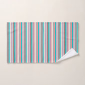 Cute gray aqua strepen bad handdoek (Handdoek)