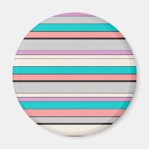 Cute gray aqua strepen magneet