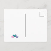 Cute Gray Baby Bunny Rabbit Easter Holiday Briefkaart (Achterkant)