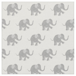 Cute Gray Baby Elephant Pattern Stof