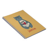 Cute Gray Beer Notitieboek (Rechterzijde)