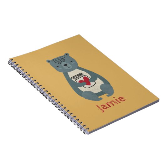 Cute Gray Beer Notitieboek (Rechterzijde)