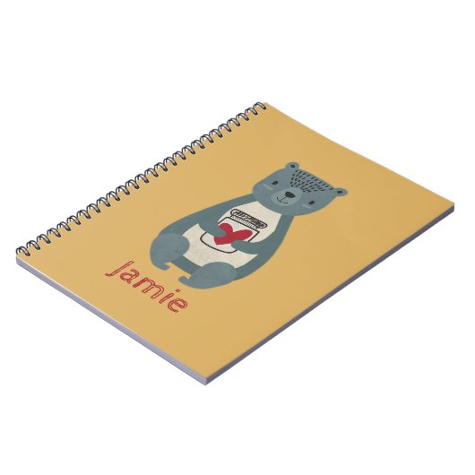 Cute Gray Beer Notitieboek (Linkerzijde)