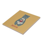 Cute Gray Beer Tegeltje (Zijkant)