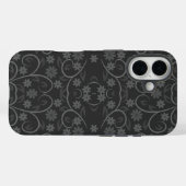 Cute gray bloemen patroon werpen kussen Case-Mate iPhone case (Achterkant (horizontaal))