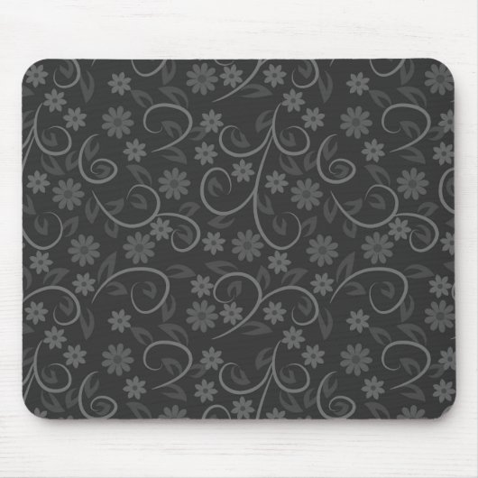 Cute gray bloemen patroon werpen kussen muismat (Voorkant)
