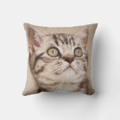 Cute Gray British Short Hair Kitten (Blue Tabby) Kussen (Achterkant)