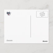 Cute Gray Cat en Donut Briefkaart (Achterkant)