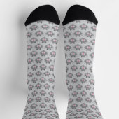 Cute Gray Cat Face Pattern Sokken (Top)
