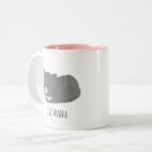 Cute Gray Cat Personalized Mug Tweekleurige Koffiemok (Voorkant links)