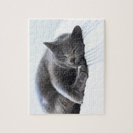 Cute Gray Cat Puzzle Legpuzzel (Verticaal)