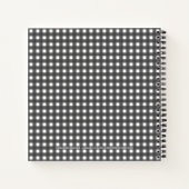 Cute Gray Charcoal White Play Day Notitieboek (Achterkant)