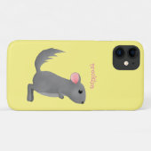 Cute gray chinchilla cartoon illustratie Case-Mate iPhone case (Achterkant (horizontaal))