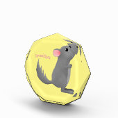 Cute gray chinchilla cartoon illustratie fotoblokken (Rechts)