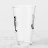 Cute gray chinchilla cartoon illustratie glas (Rechts)