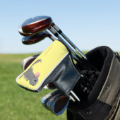 Cute gray chinchilla cartoon illustratie golfheadcover (Insitu)
