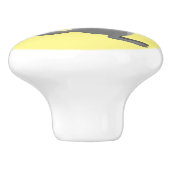 Cute gray chinchilla cartoon illustratie keramische knop (Zijkant)