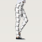 Cute gray chinchilla cartoon illustratie leggings (Rechts)