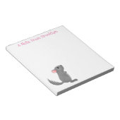 Cute gray chinchilla cartoon illustratie notitieblok (Schuin)