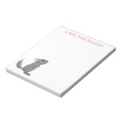 Cute gray chinchilla cartoon illustratie notitieblok (Linkerzijde)