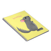 Cute gray chinchilla cartoon illustratie notitieboek (Rechterzijde)