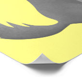 Cute gray chinchilla cartoon illustratie poster (Hoek)