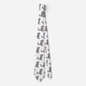 Cute gray chinchilla cartoon illustratie stropdas (Voorkant)