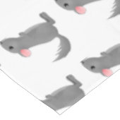 Cute gray chinchilla cartoon illustratie tafelkleed (Gekanteld)