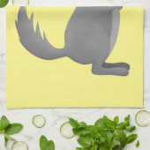 Cute gray chinchilla cartoon illustratie theedoek (Gevouwen)