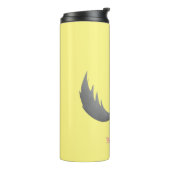 Cute gray chinchilla cartoon illustratie thermosbeker (Gedraaid links)