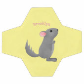 Cute gray chinchilla cartoon illustratie voetbal (Enkel)