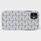 Cute Gray dachshund Dog Pattern iPhone 5 Hoesje (Achterkant (horizontaal))