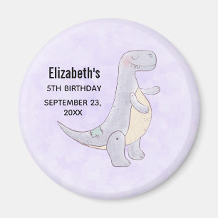 Cute Gray Dinosaur Speelgoed Waterverf Party Magneet
