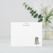 Cute Gray Doodle-kaart voor flatnote Bedankkaart (Staand voorkant)