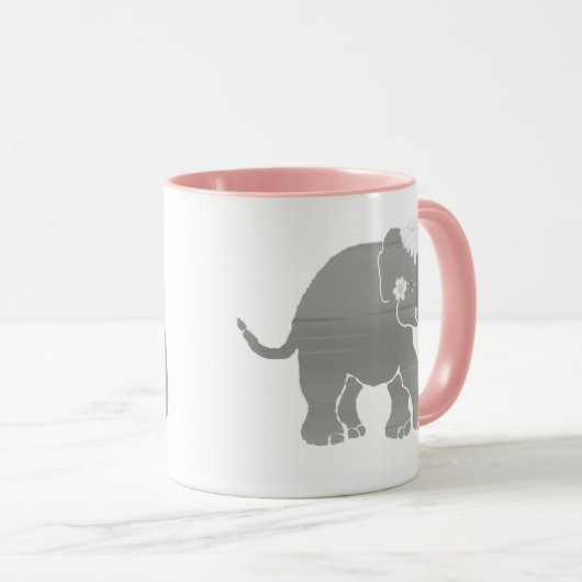 Cute Gray  Elephant Bride Mok (Voorkant rechts)