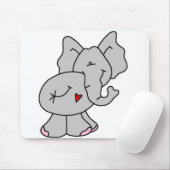 Cute Gray Elephant Muismat (Met muis)