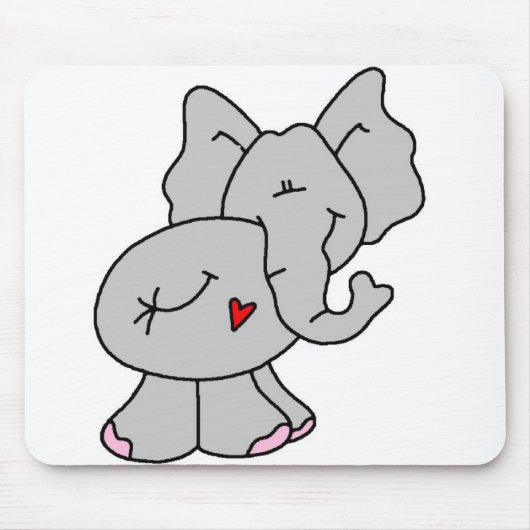 Cute Gray Elephant Muismat (Voorkant)