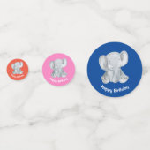 Cute Gray Elephant Table Confetti (Voorkanten)
