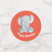 Cute Gray Elephant Table Confetti (Kleine voorkant)