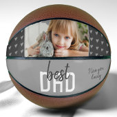 Cute Gray Heart Beste vader Foto Vader Dag Basketbal