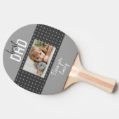 Cute Gray Heart Beste vader Foto Vader Dag Tafeltennisbatje (Zijkant)
