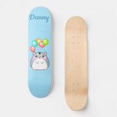 Cute Gray Kawaii Hamster Persoonlijk Skateboard (Voorkant)