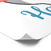 Cute Gray Kawaii Hamster Poster (Hoek)