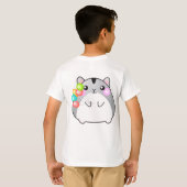 Cute Gray Kawaii Hamster T-shirt (Achterkant volledig)