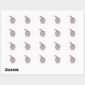 Cute Gray Kitten Ronde Sticker (Vel)