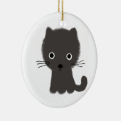 Cute Gray Kitten | Schattige Kat-feestdag Keramisch Ornament (Rechts)