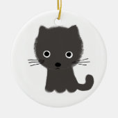 Cute Gray Kitten | Schattige Kat-feestdag Keramisch Ornament (Voorkant)