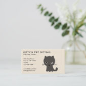 Cute Gray Kitten Visitekaartje (Staand voorkant)