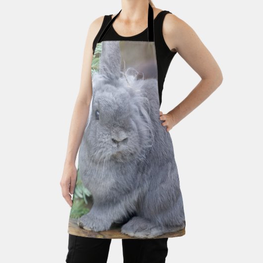 Cute gray konijn schort (Insitu)