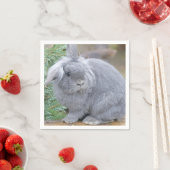 Cute gray konijn servet (Insitu)